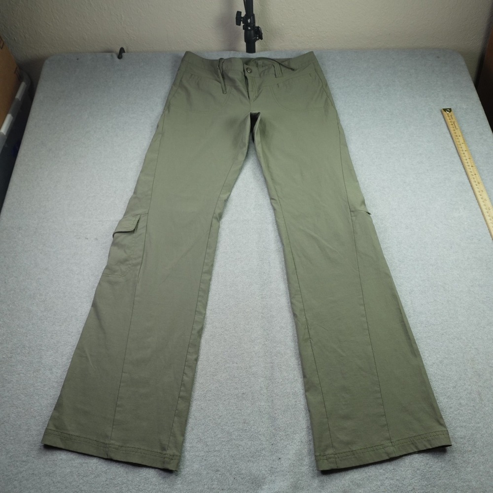 Athleta Pants Womens 8 Green Cargo Hiking Outdoor Straight Leg - Picture 1 of 16
